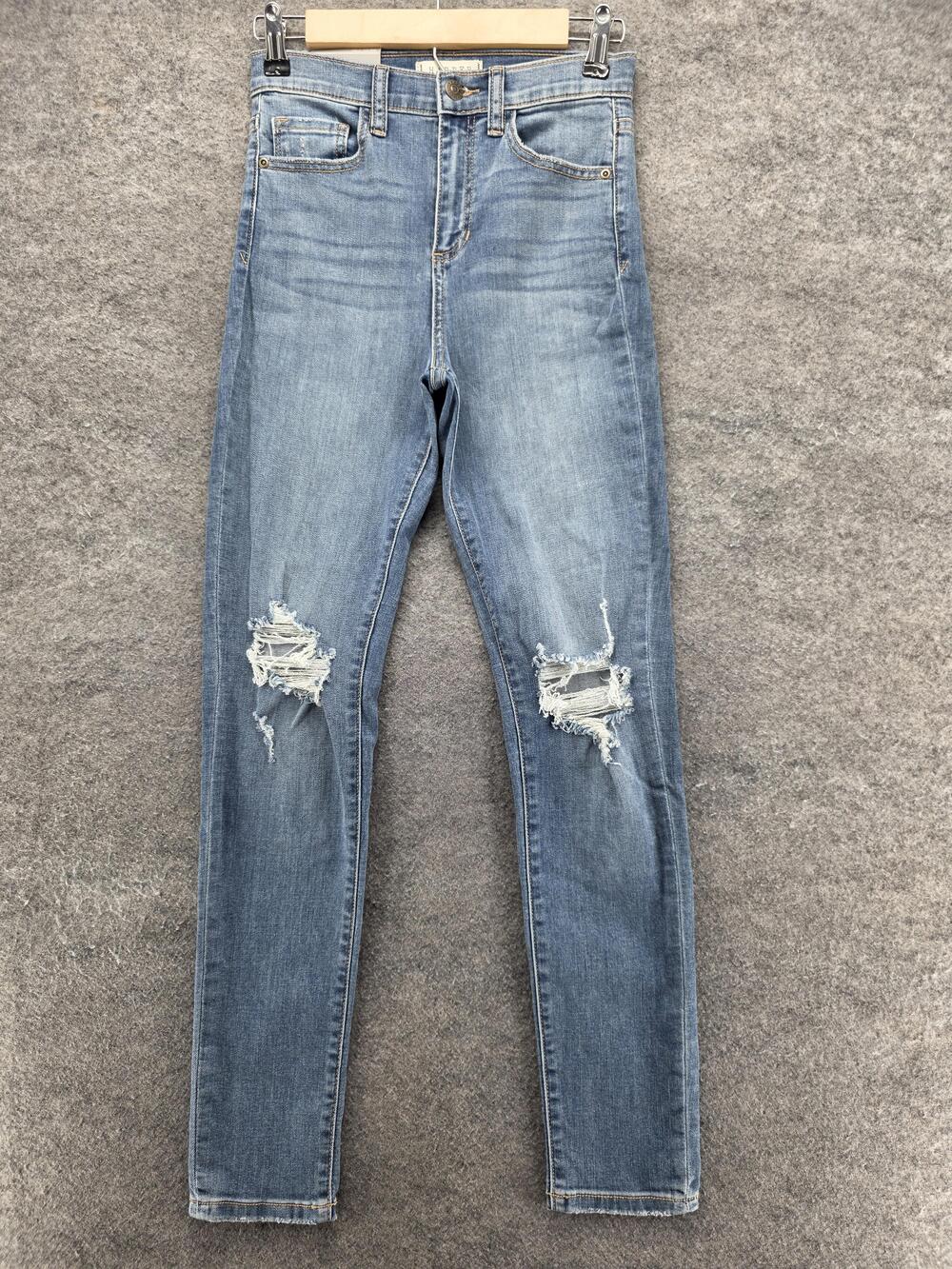 Harper Heritage Jeans Womens 26 Light Wash High Rise Skinny Distressed Stretch